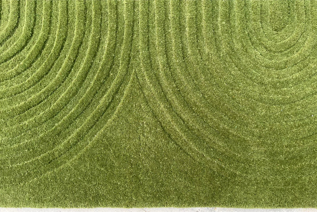 Viper New Design Modern Rug 100% Wool Green Hand Tufted Rug