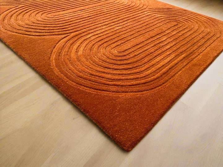 Viper New Design Modern Rug 100% Wool Gold Hand Tufted Rug