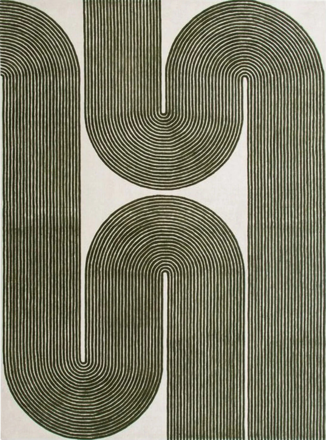 ARIA Viper Modern Rug 100% Wool Green Hand Tufted Rug