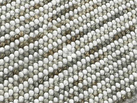 Pebbles Olive Multi Colour Hand-Woven Wool Rug