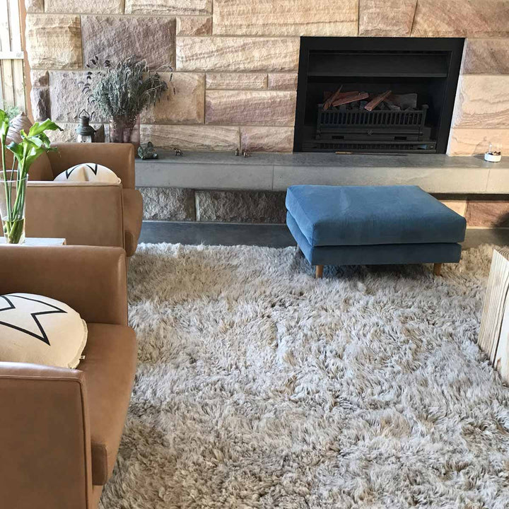 Flokati Cinnamon Rug 100% New Zealand Wool