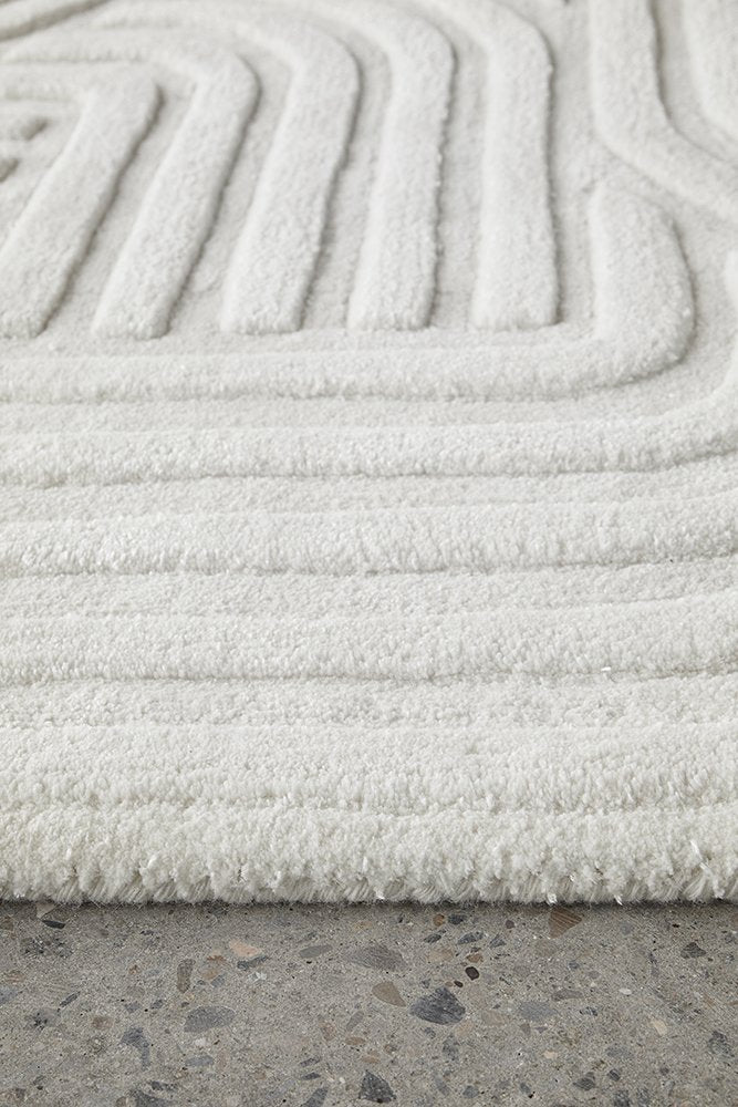 DARREN PALMER ZEN WHITE - Luxurious Rugs