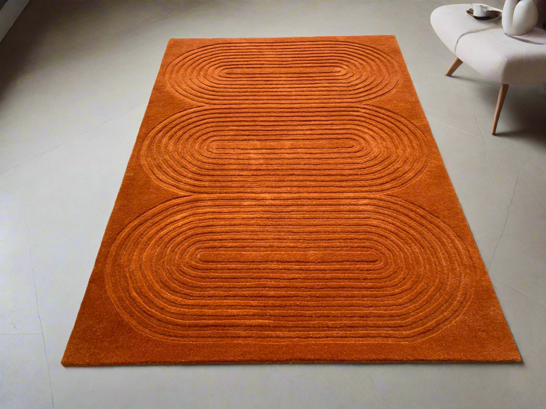 Viper New Design Modern Rug 100% Wool Gold Hand Tufted Rug