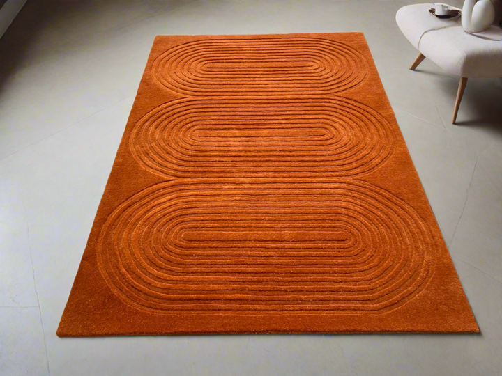 Viper New Design Modern Rug 100% Wool Gold Hand Tufted Rug