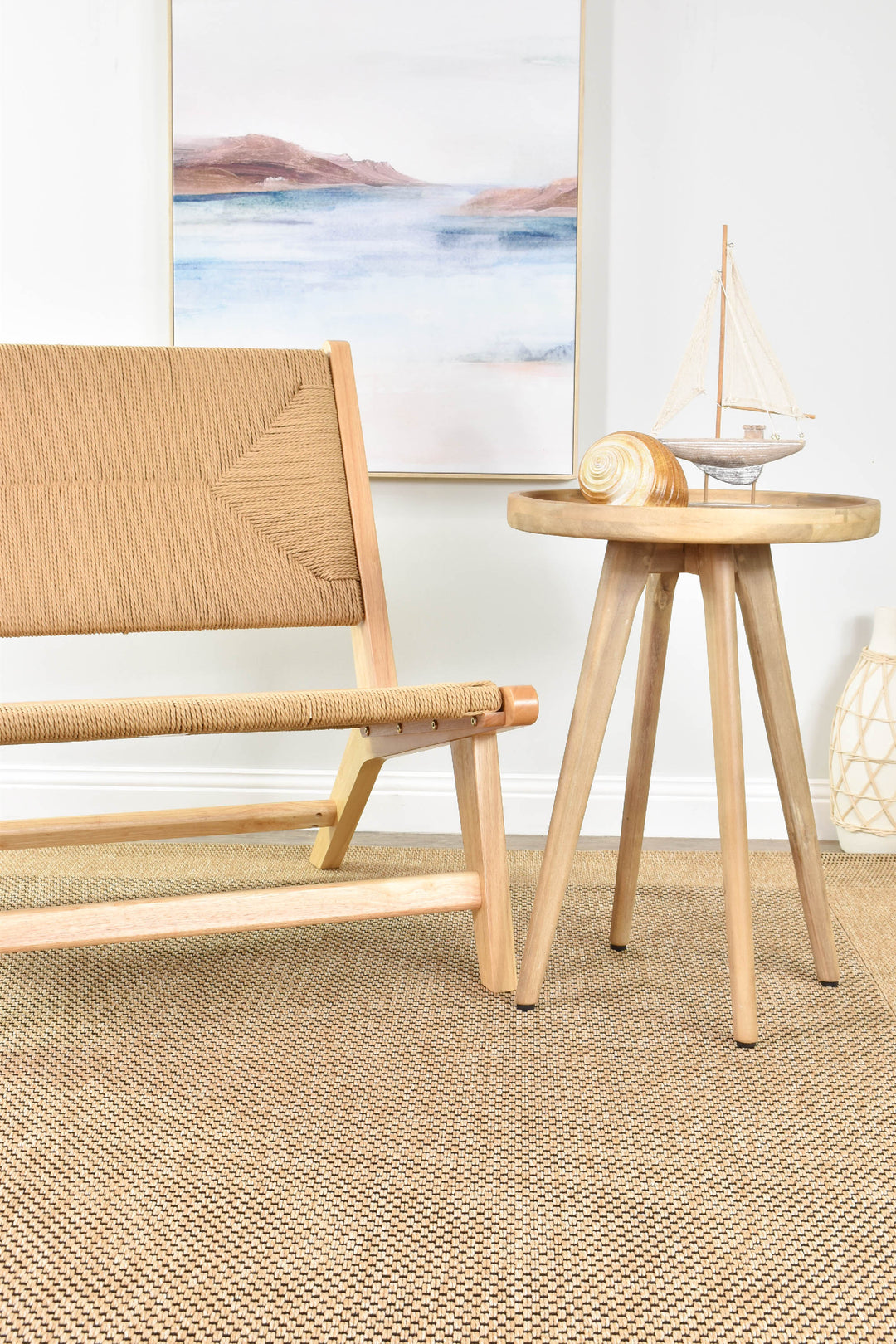 Outdoor Sisal Sand Black Rug 3900-820