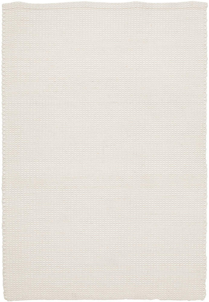 SKANDI IVORY White Felted Wool Floor Rug