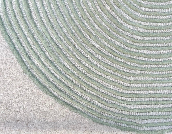 ARIA Viper Modern Rug 100% Wool Soft Fern Green Hand Tufted Rug