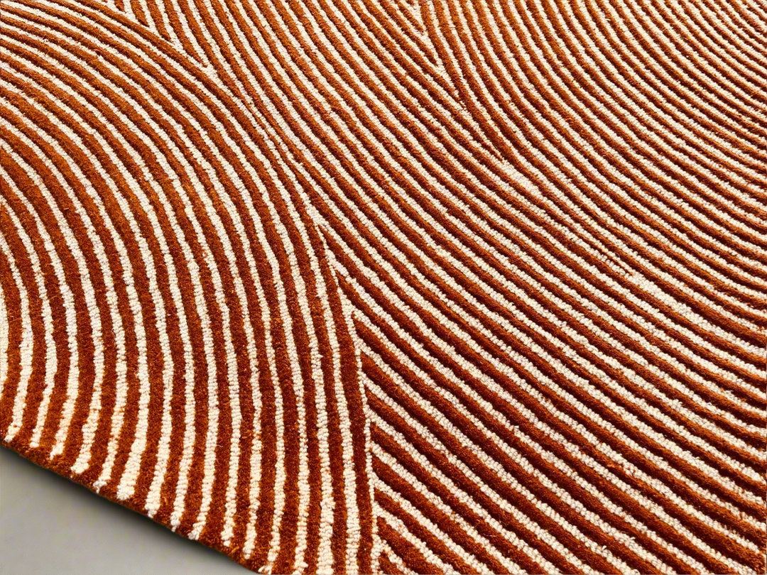 Viper Modern Rug 100% Wool Gold Hand Tufted Rug