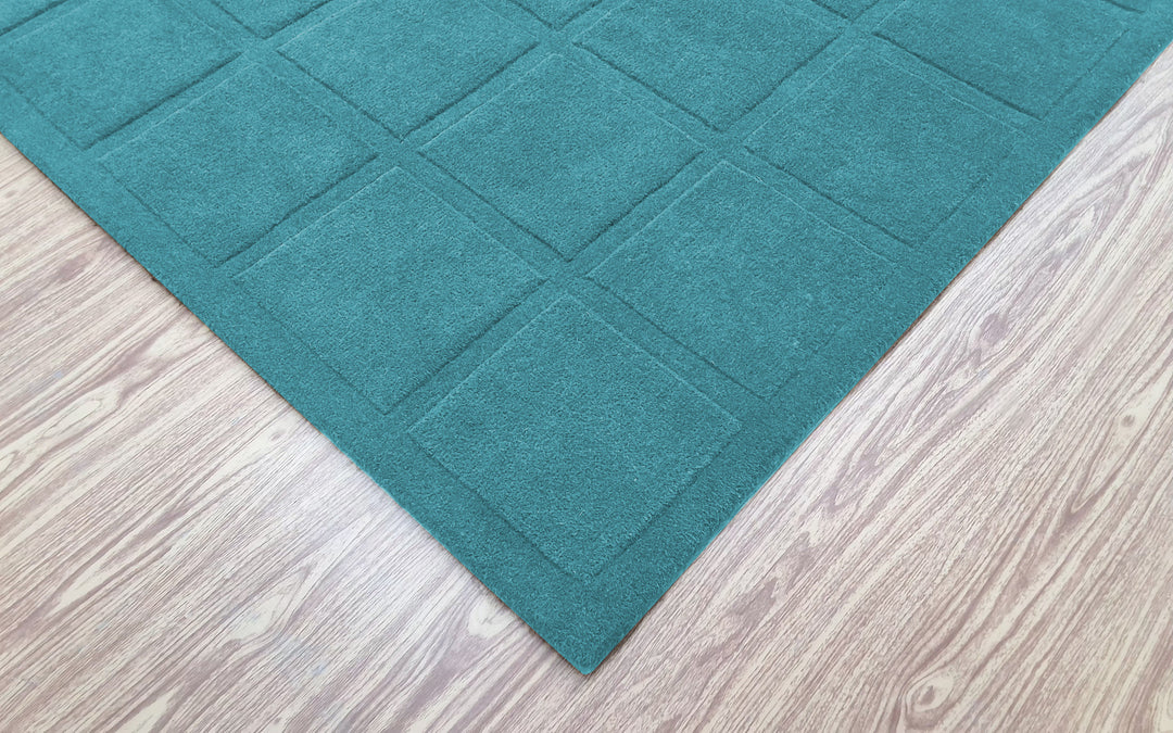 Forma Modern Rug 100% Wool Ocean Breeze Color Hand Tufted Rug