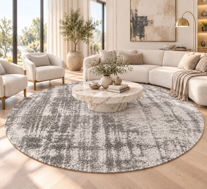 Amora Blade Grey Silver Handloom Rug – 100% Viscose