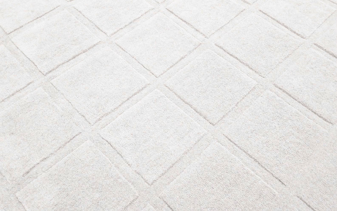 Forma Modern Rug 100% Wool Ivory Color Hand Tufted Rug