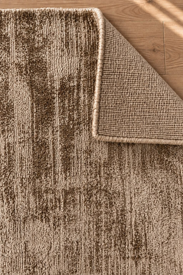 Amora Blade Brown Handloom Rug – 100% Viscose