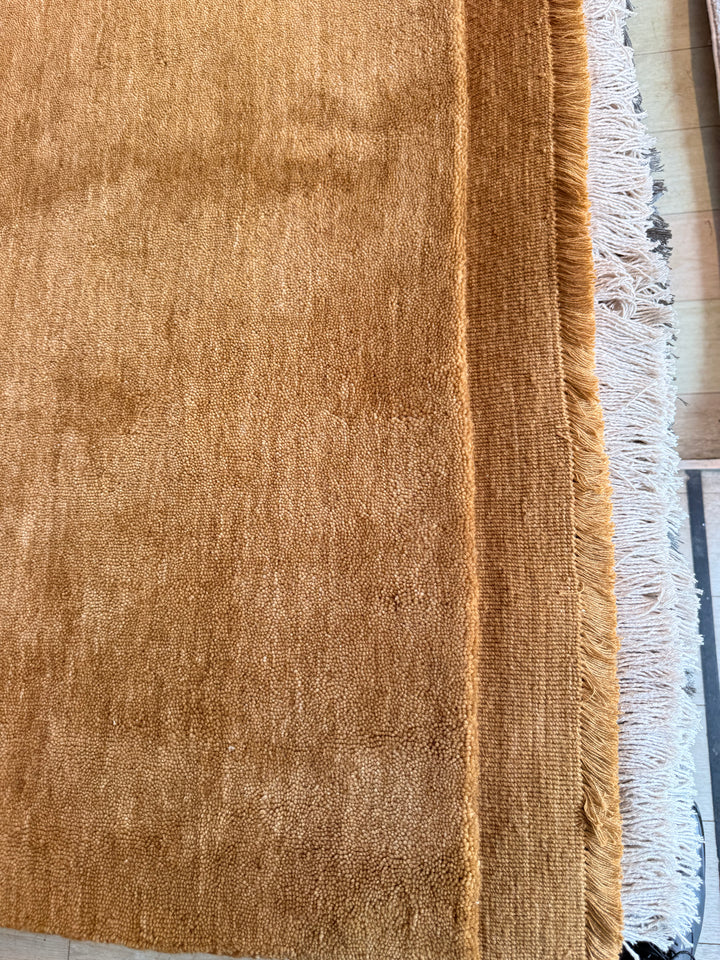 Veloura Aurelia Gold Handloom Knotted Rug 100% Pure Wool