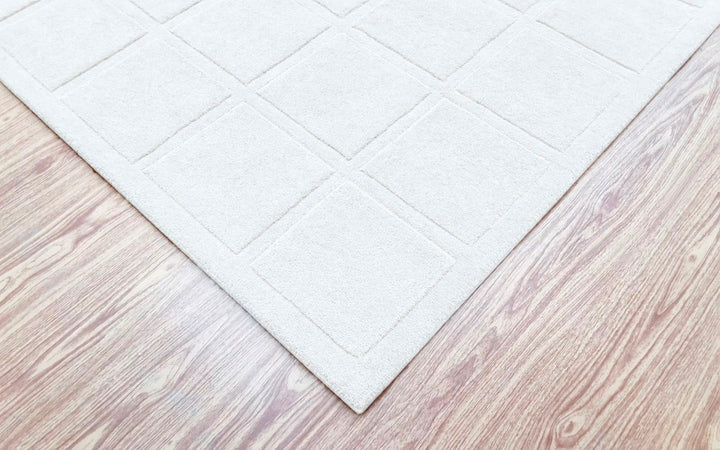 Forma Modern Rug 100% Wool Ivory Color Hand Tufted Rug
