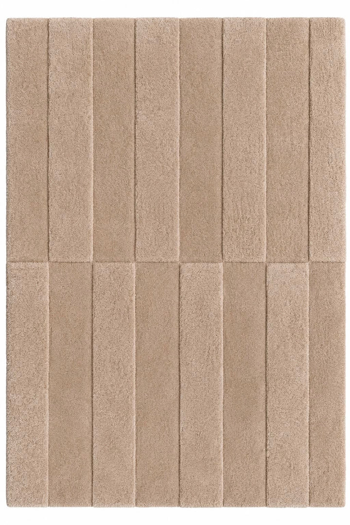 Aura Luxe Modern Rug 100% Wool Beige Hand Tufted Rug