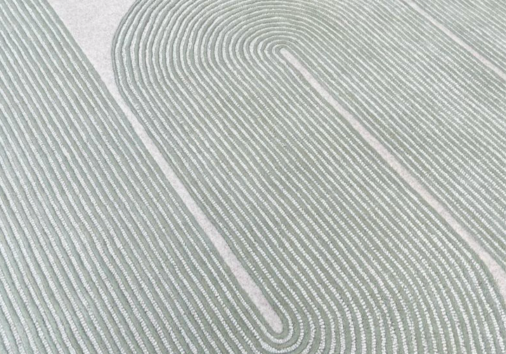 ARIA Viper Modern Rug 100% Wool Soft Fern Green Hand Tufted Rug