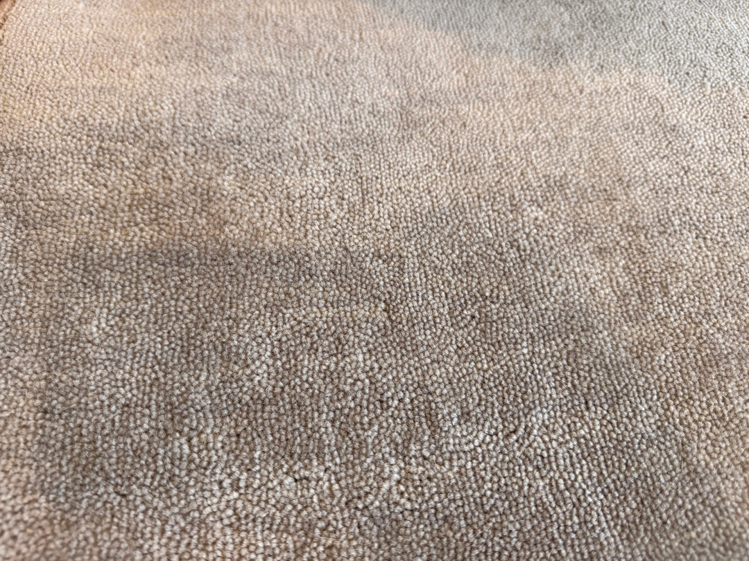 Veloura Soft Almond Color Handloom Knotted Rug 100% Pure Wool