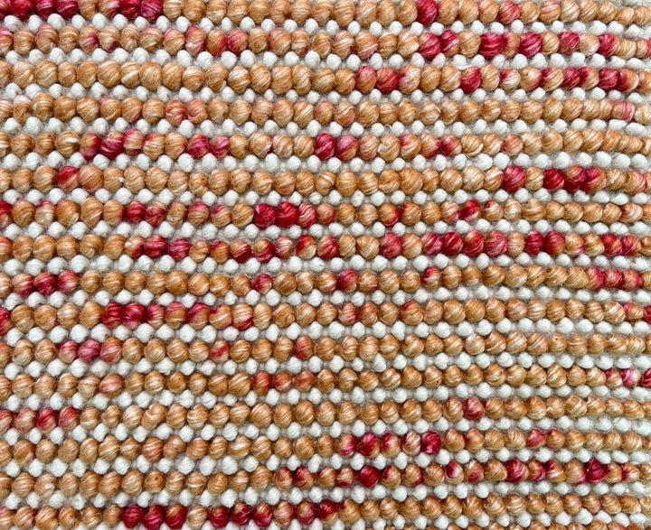 Pebbles Cherry Orange and Red Hand Woven Wool Rug