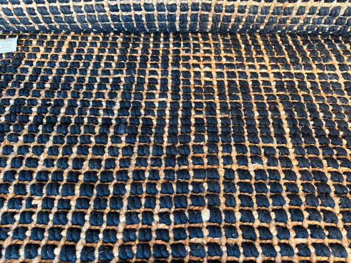 Arabella Style Black 70% Wool 30% Jute Floor Rug