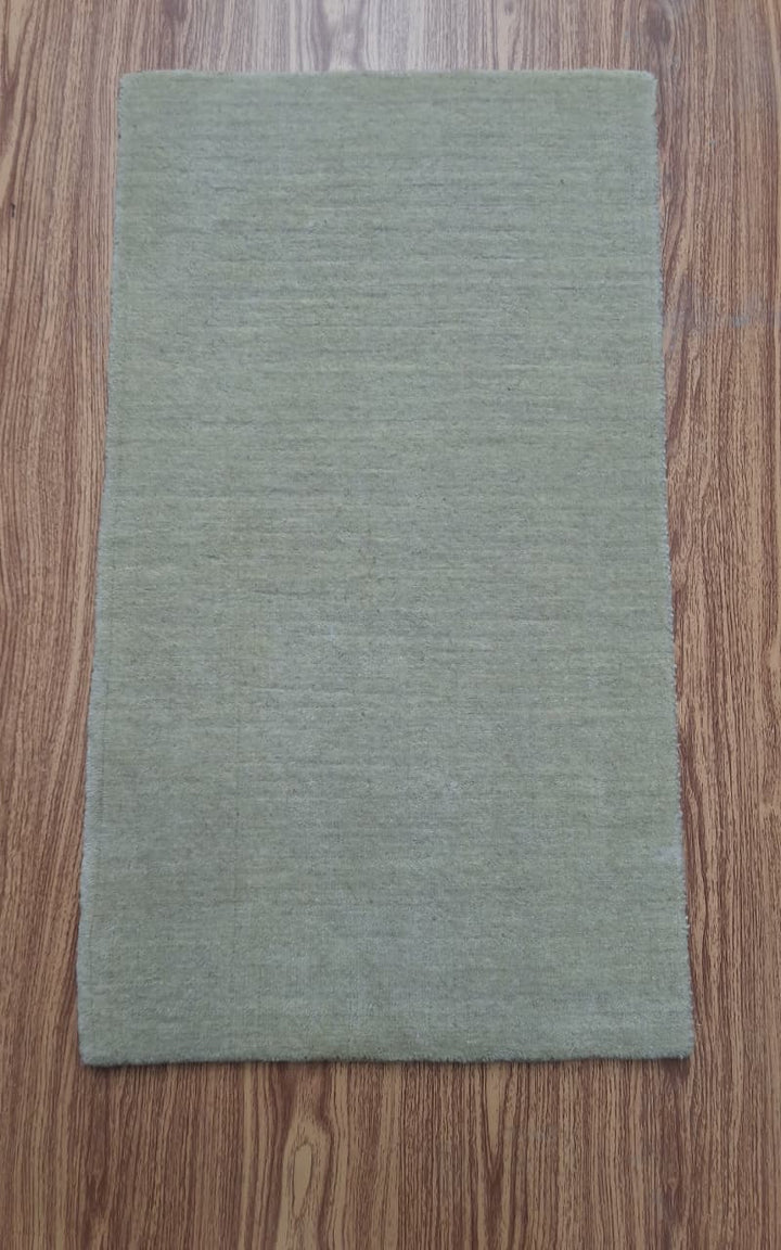 Livia Soft Ocean Green Handloom Knotted Rug 100% Pure Wool