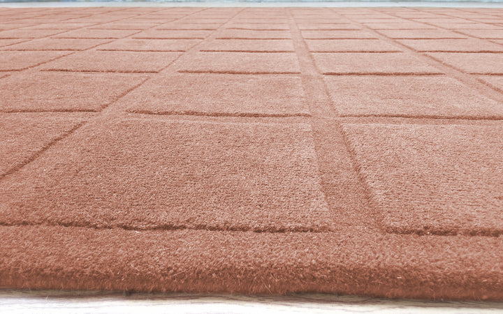 Forma Modern Rug 100% Wool Blush Rose Color Hand Tufted Rug