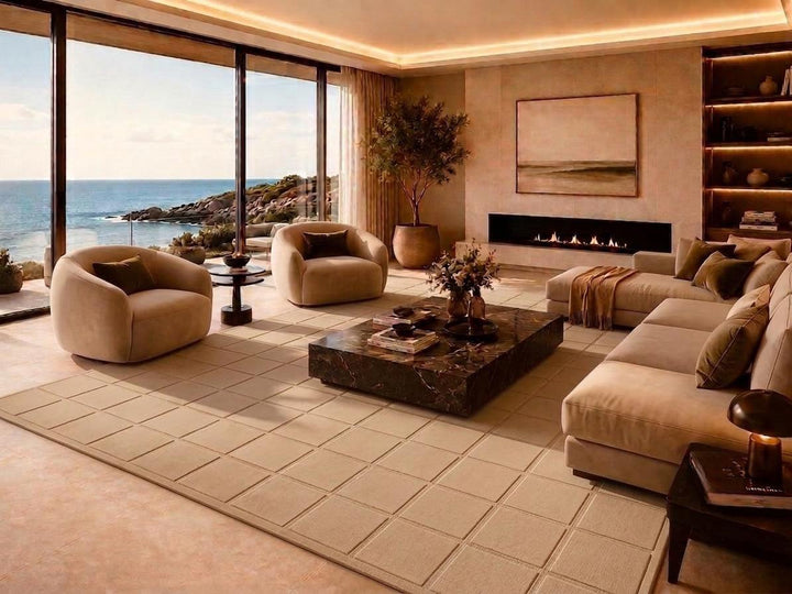 Forma Modern Rug 100% Wool Beige Color Hand Tufted Rug