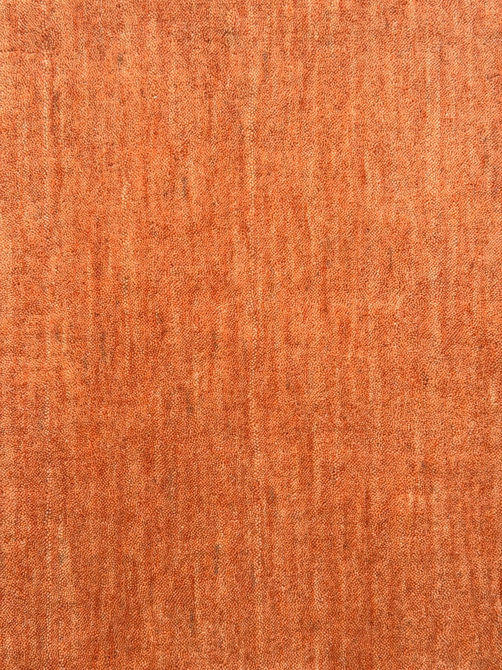 Dazzle Spiced Orange Color Handloom Knotted Rug 100% Pure Wool