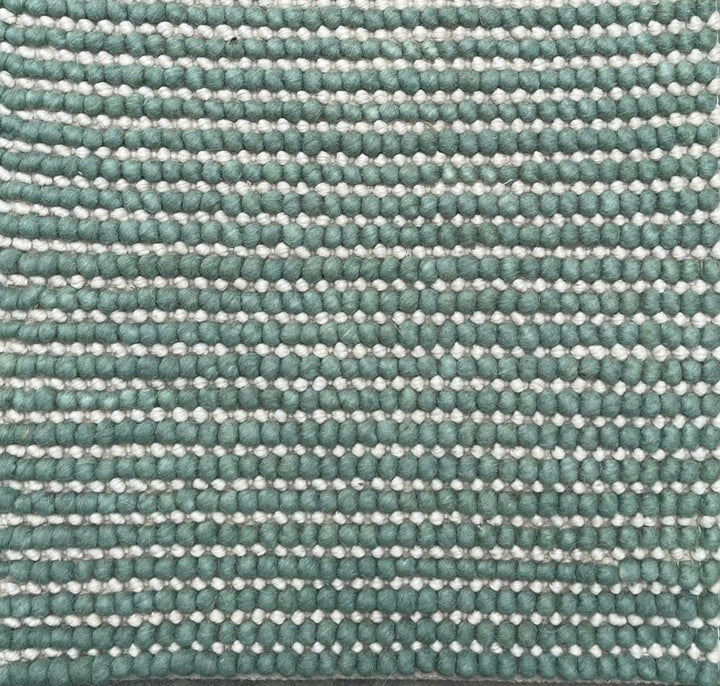 Pebbles Cherry Green Ivory Wool Hand Woven Rug