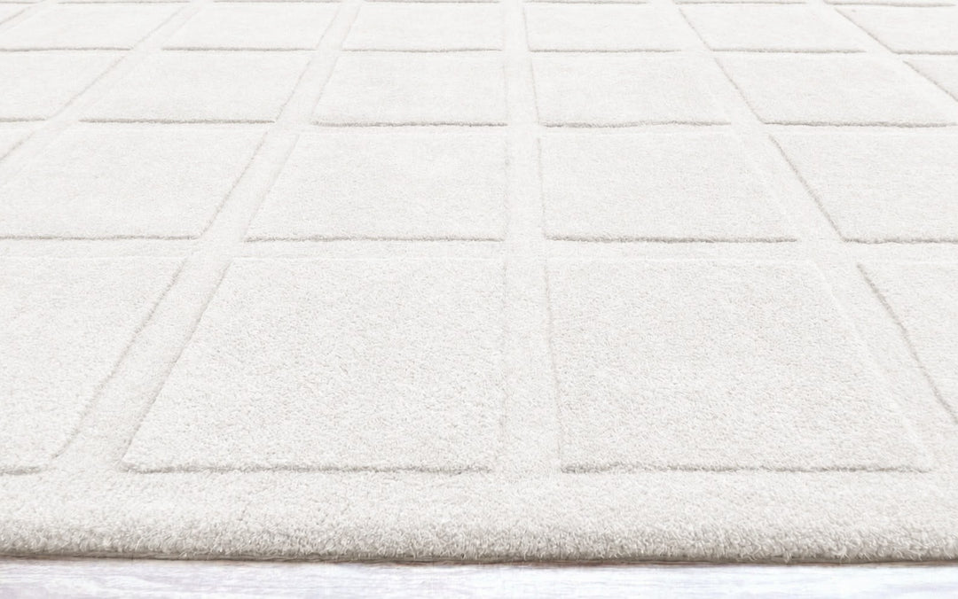 Forma Modern Rug 100% Wool Ivory Color Hand Tufted Rug