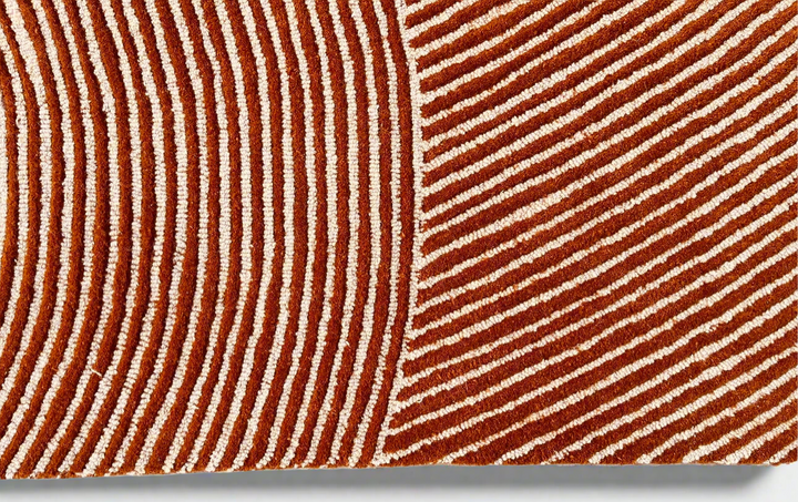 Viper Modern Rug 100% Wool Gold Hand Tufted Rug