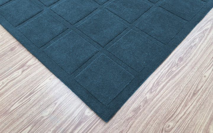 Forma Modern Rug 100% Wool Blue Color Hand Tufted Rug