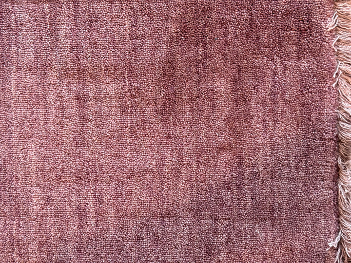 Veloura Dusty Rose Color Handloom Knotted Rug 100% Pure Wool