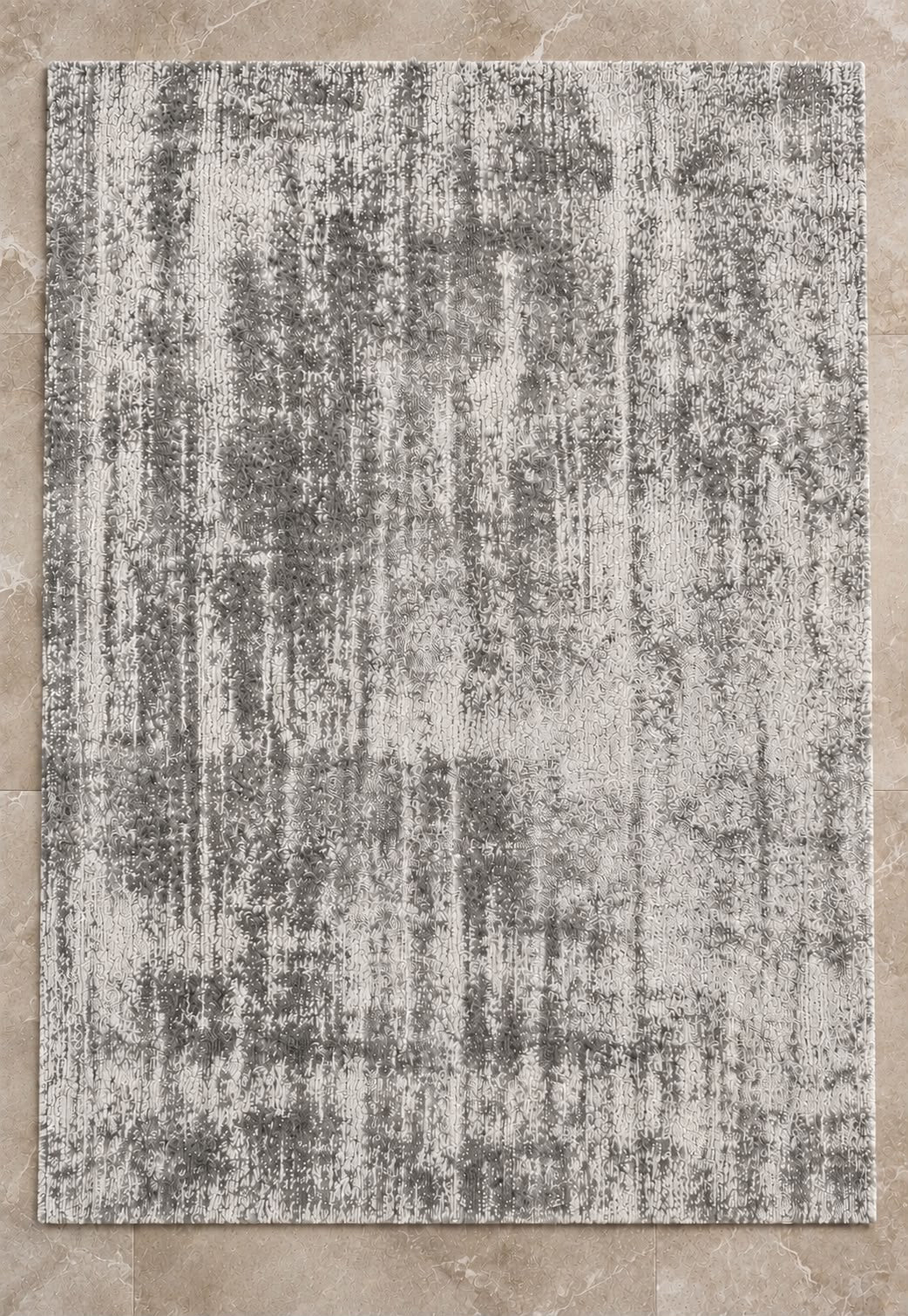 Amora Blade Grey Silver Handloom Rug – 100% Viscose