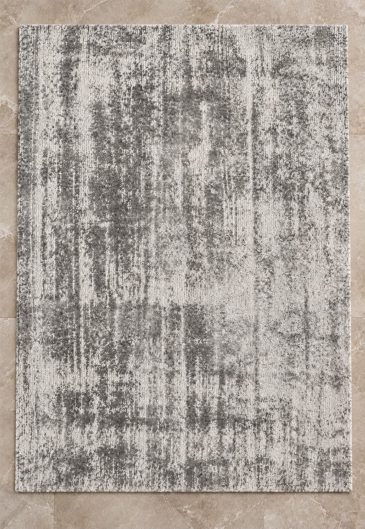 Amora Blade Grey Silver Handloom Rug – 100% Viscose