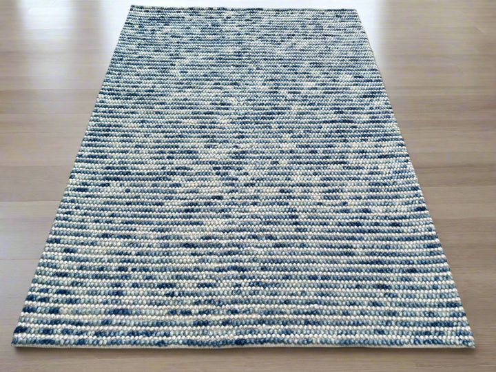 Pebbles Cherry Blue Horizon Hand Woven Wool Rug