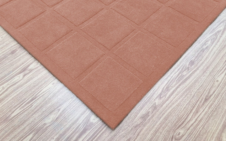 Forma Modern Rug 100% Wool Blush Rose Color Hand Tufted Rug