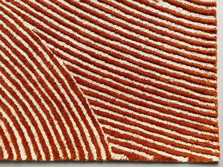 Viper Modern Rug 100% Wool Gold Hand Tufted Rug
