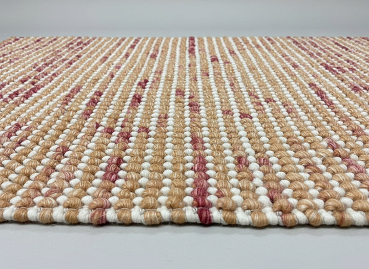 Pebbles Cherry Orange and Red Hand Woven Wool Rug
