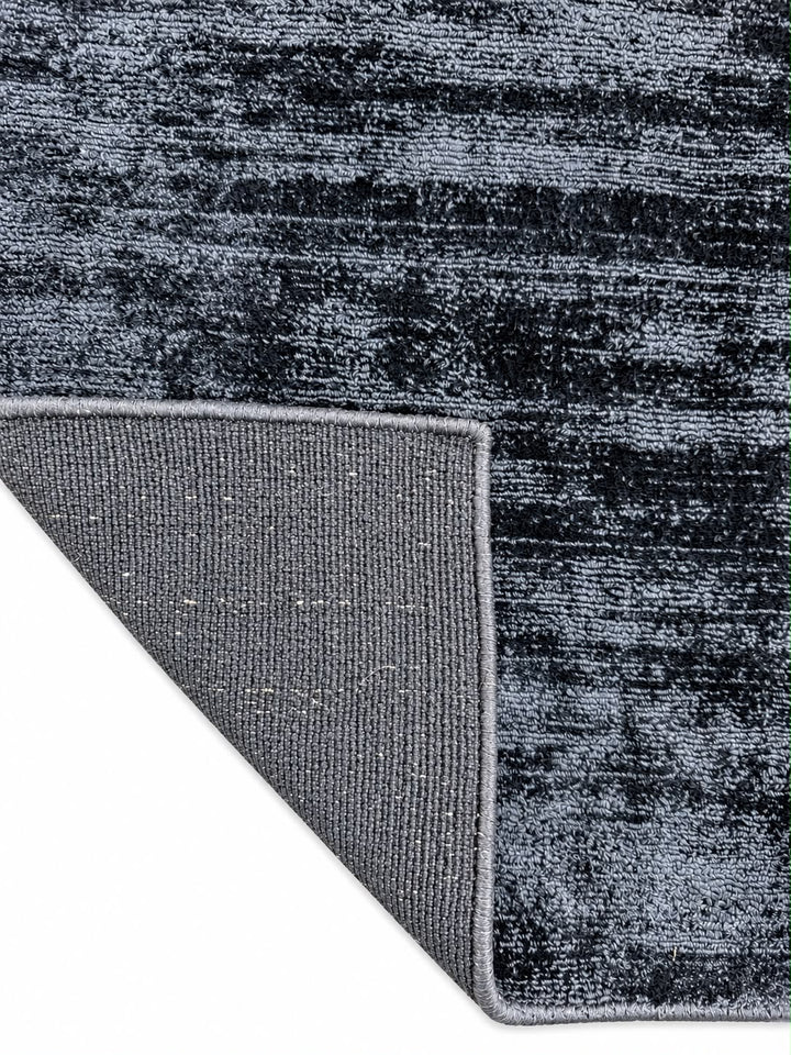 Amora Blade Dark Navy Handloom Rug – 100% Viscose