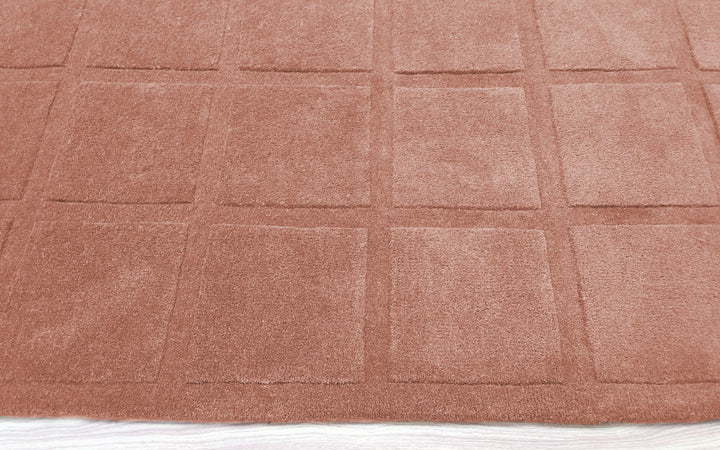 Forma Modern Rug 100% Wool Blush Rose Color Hand Tufted Rug