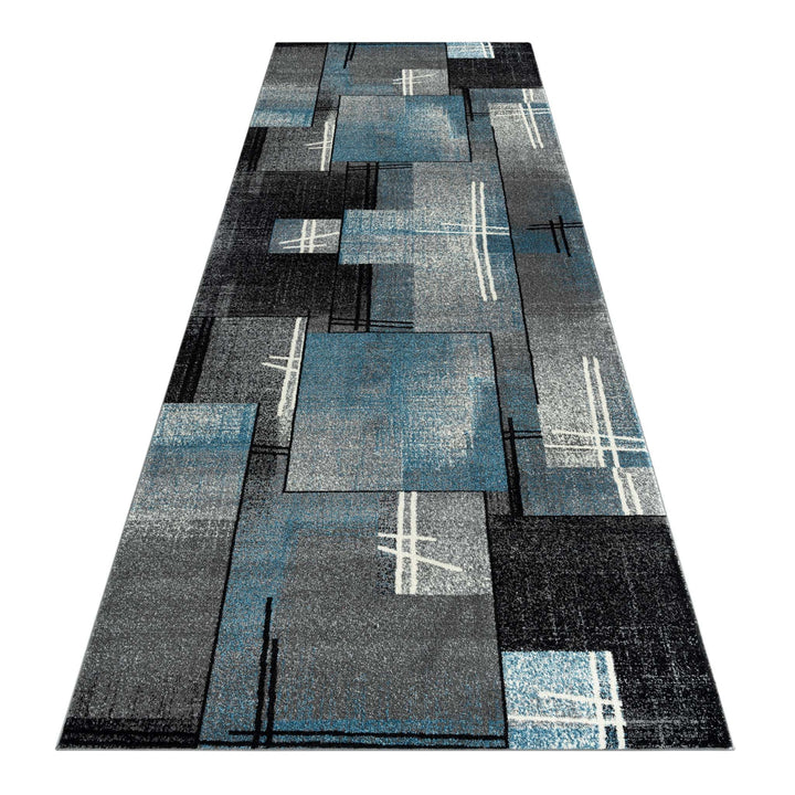Linden 754 Blue Hallway Runner