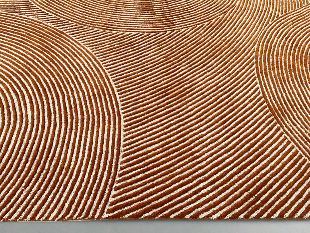 Viper Modern Rug 100% Wool Gold Hand Tufted Rug