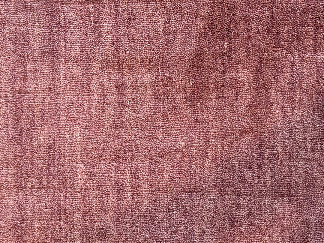 Veloura Dusty Rose Color Handloom Knotted Rug 100% Pure Wool