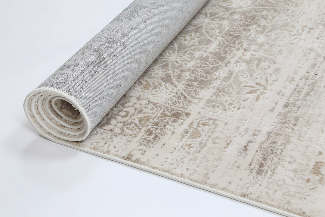 Bohemian Paradise Solid Beige Modern Rug - 02BEIG