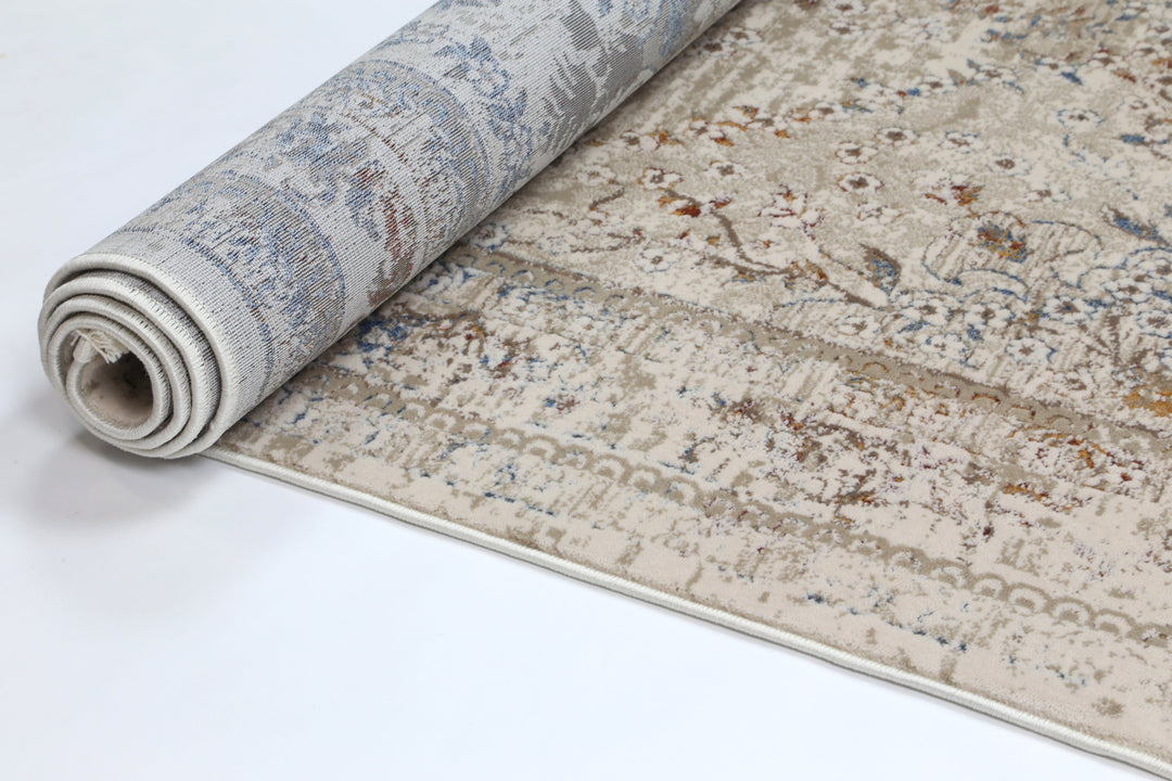 Bohemian Paradise Vintage Medalion Beige Multi Rug - 08BMUL