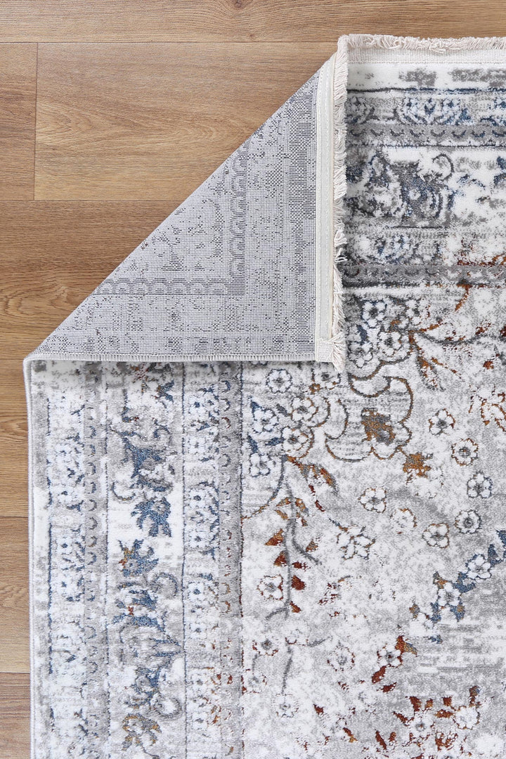 Bohemian Paradise Vintage Medalion Grey Multi Rug - 08GMUL