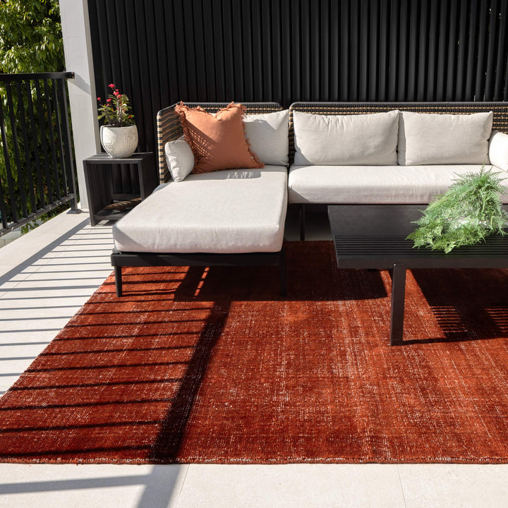 Harbour Burnt Terracotta Indoor Outdoor Rug
