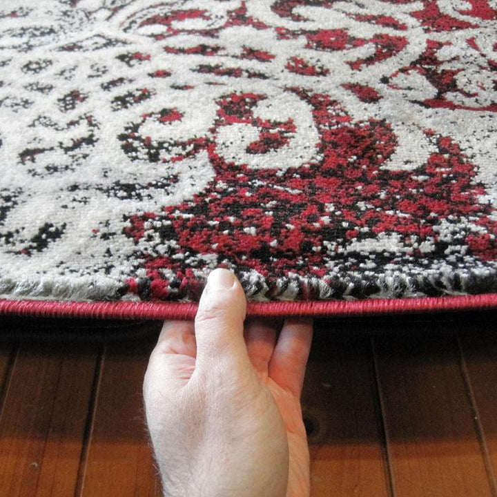 Hudson 6968 Red Hallway Runner
