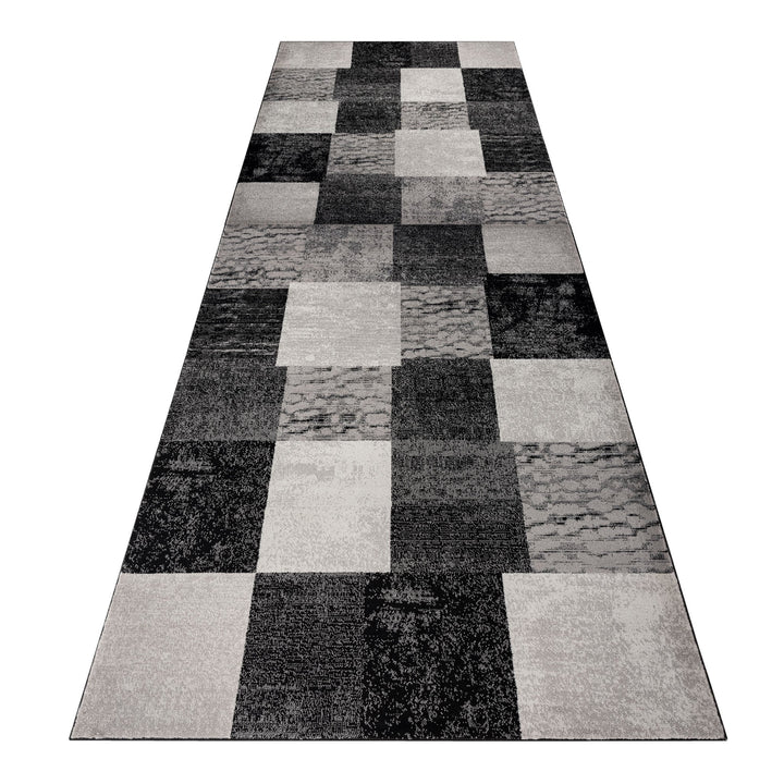 Hudson 1166 Black Hallway Runner