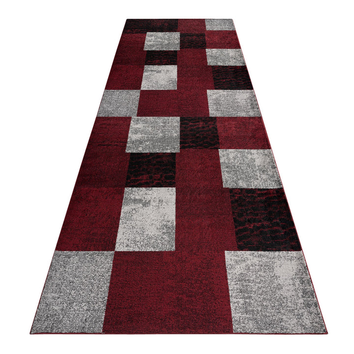 Hudson 1166 Red Hallway Runner